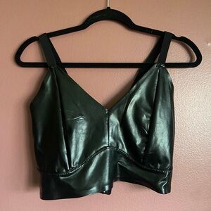 Lostgirls pleather bralette XL